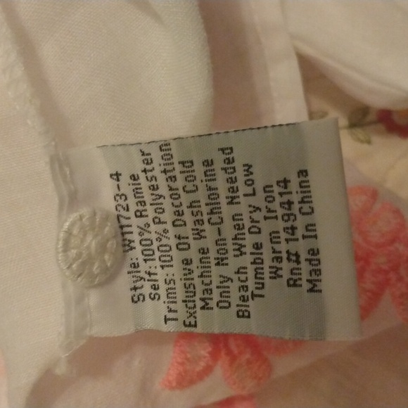 Johnny Was Multicolor Floral Embroidered Blouse - Picture 4 of 7